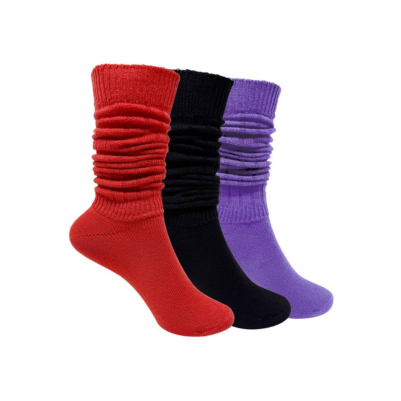 Buy Mint & Oak Slouch Scrunch Multi-Color Socks Pack Of 3 Online