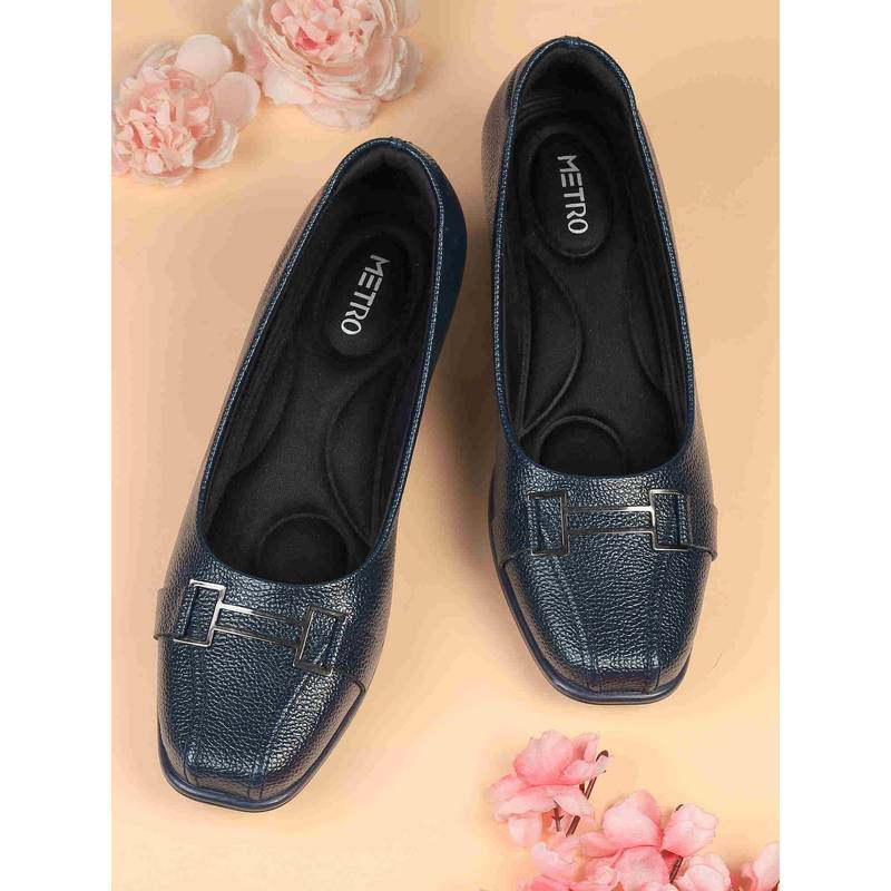Metro Women Navy Blue Pump Heels (EURO 36)