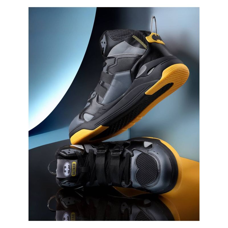 Bacca Bucci Men Black Batman Inspired Sneakers (UK 8)