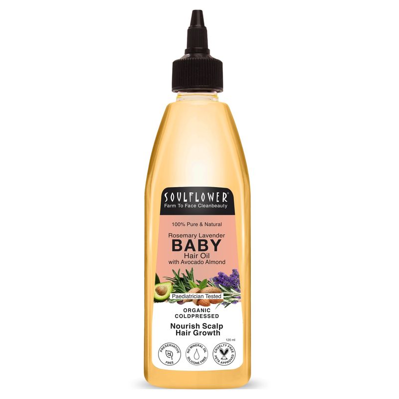 Soulflower Rosemary Lavender Baby Hair Oil