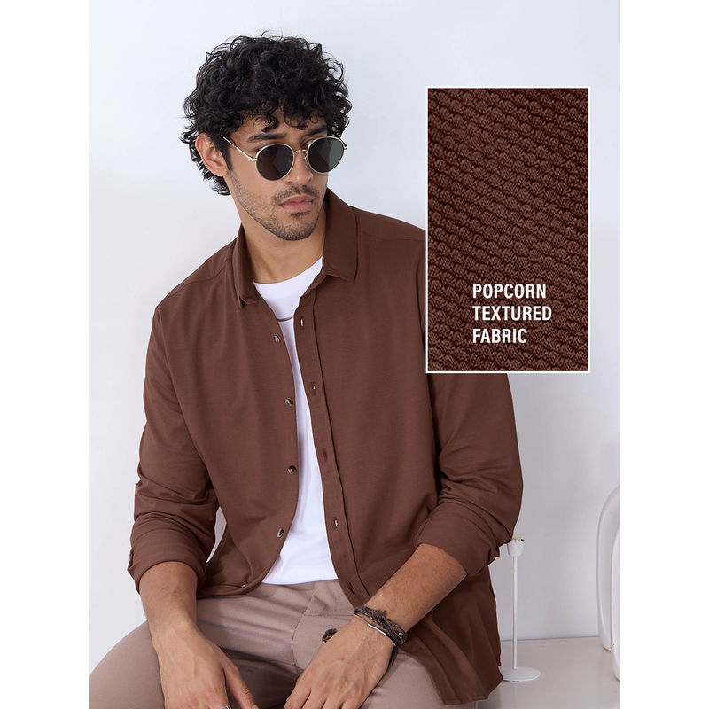 The Souled Store Textured Shirt: Magnum Men Textured Shirts (XL)