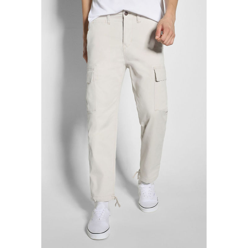 American Eagle Men Beige Flex Slim Lived-In Cargo Pant (33)