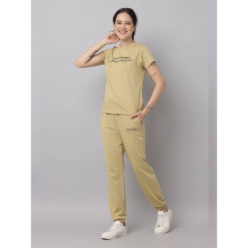 Slumber Jill Olive Slumber Jill Comfort Essential Rustic T-Shirt with Joggers (Set of 2) (S)