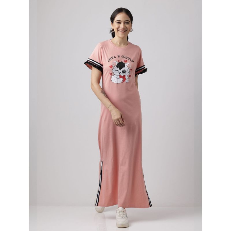 Slumber Jill Pink Snooze Style Comfort Nightdress (L)