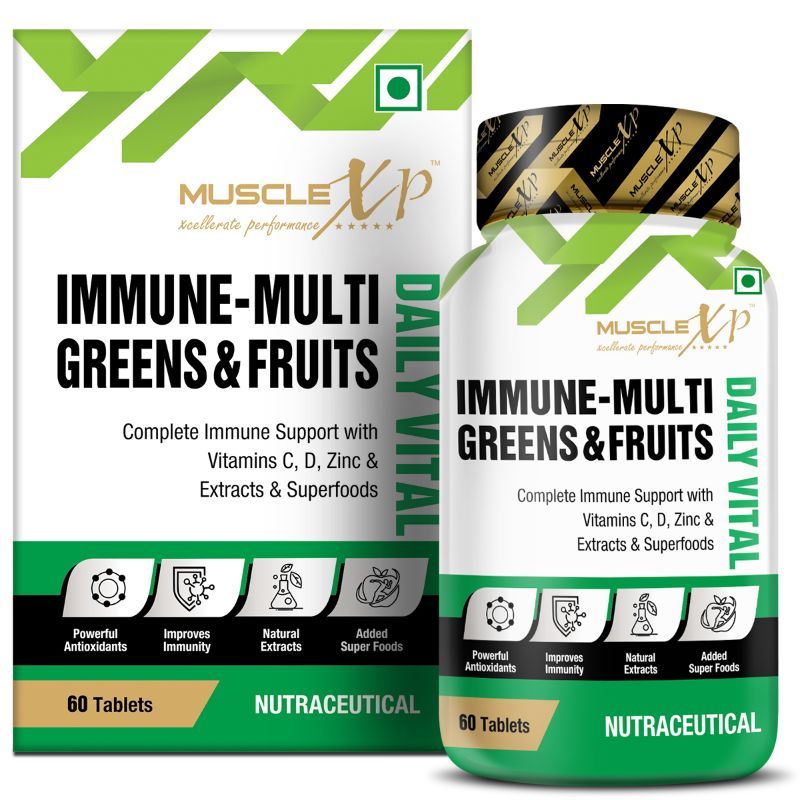 MuscleXP Immune-Multi Greens & Fruits - Complete Immune Support Tablets