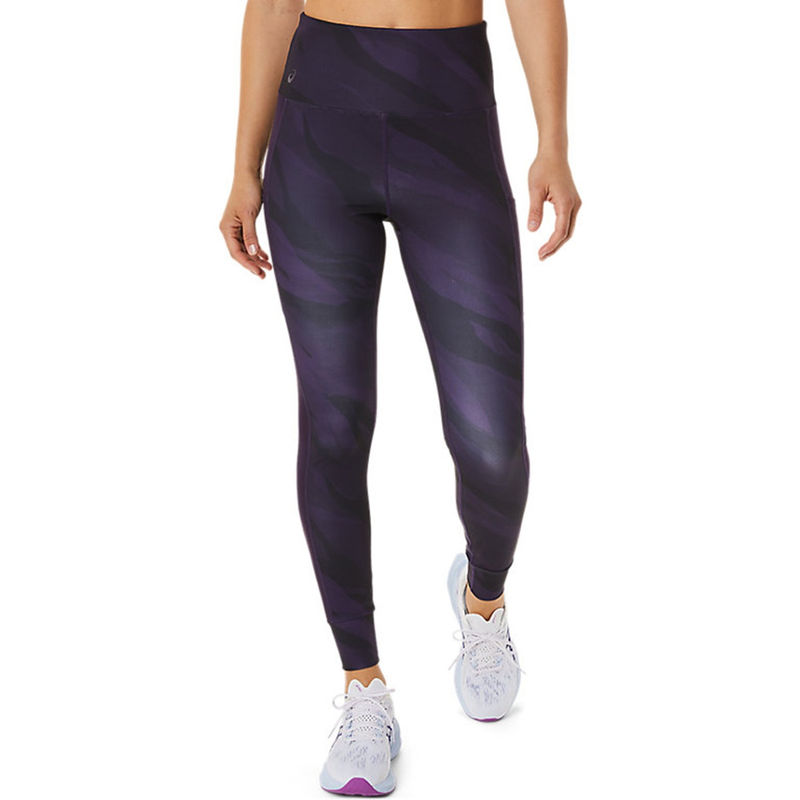 Asics Training Graphic Purple Womens Tights (S)