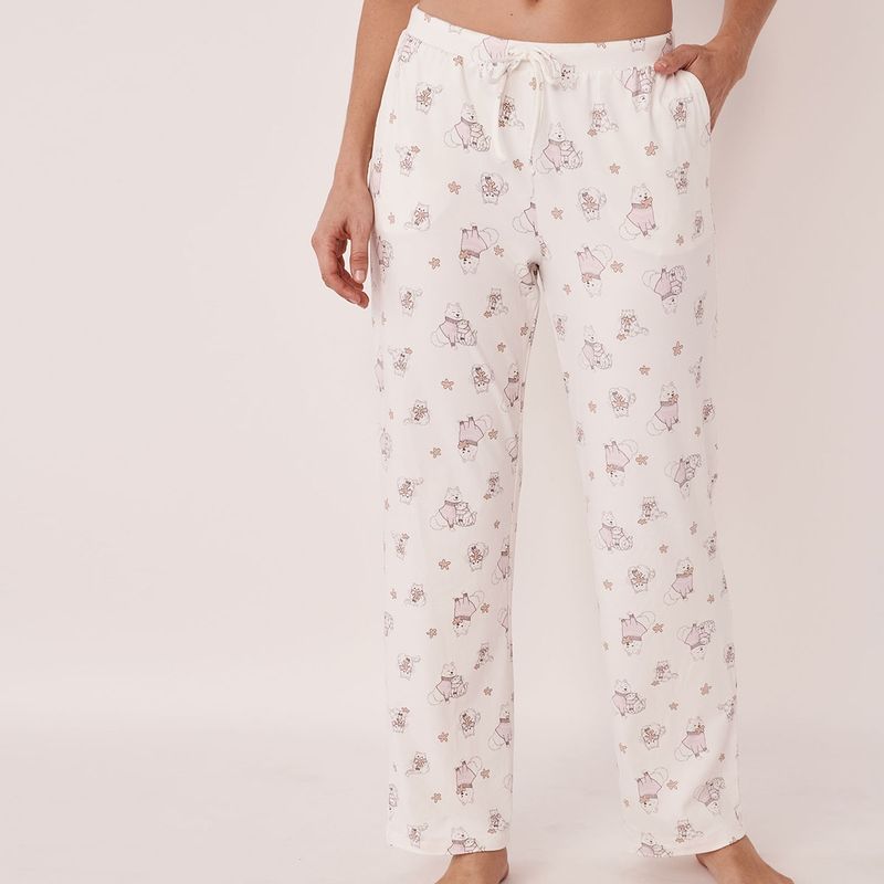 La Vie En Rose Sleepwear Bottom Lvns Pant Regular White Color: Buy La ...