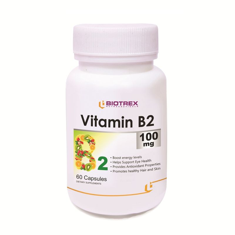 Biotrex Vitamin B2 100mg 60 Capsules