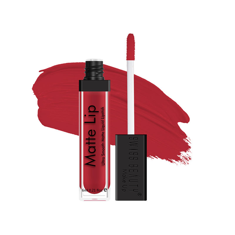 Swiss Beauty Ultra Smooth Matte Liquid Lipstick - 14 Famous Red