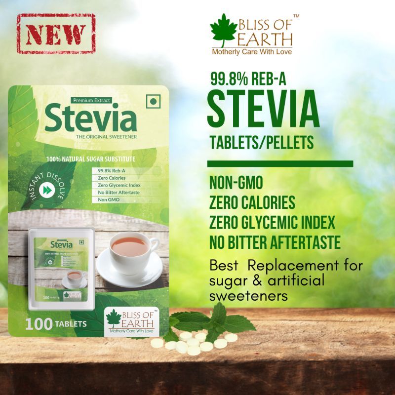 Buy Bliss Of Earth Organic Stevia Tablets Online
