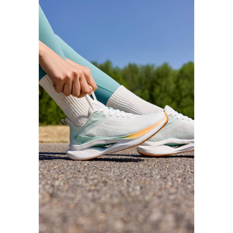 ANTA Women White Running Shoes A-FLASHFOAM Cushioning FLASHLITE COOL (UK 4)