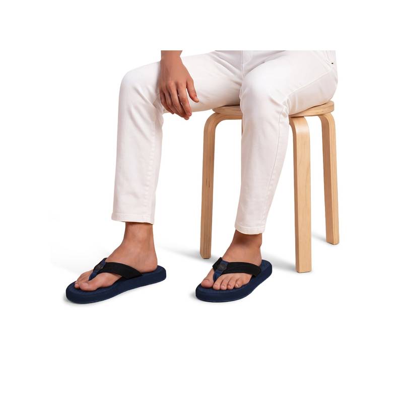Neeman's Unisex Eco Flips 2.0 Orthopedic Flipflops - Navy Blue (UK 8)