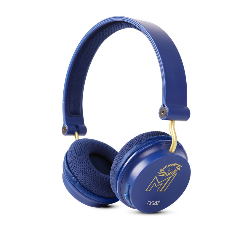 boAt Rockerz 400 N Mumbai Indians Edition Bluetooth Headphone With Up To 8H Playtime Blue