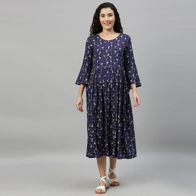 Nejo Maternity Dress - Blue (XXL)