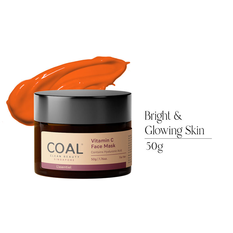 COAL Clean Beauty Vitamin C Face Mask With Hyaluronic Acid Brightens, Adds Glow