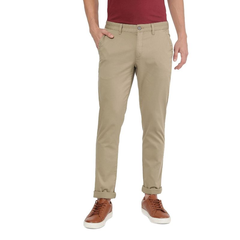 AD By Arvind Men Olive Modern Fit Chinos (38)