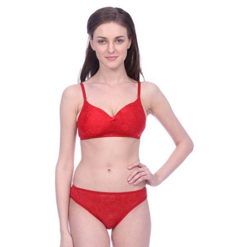 Bralux Padded Cherry Bra - Underwear Set - Red (30B)