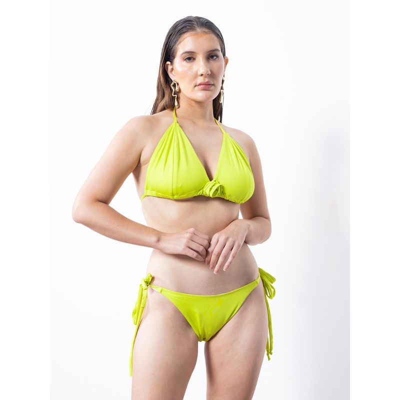 AOBA Halter Tie Low-Rise Bikini Set (S)