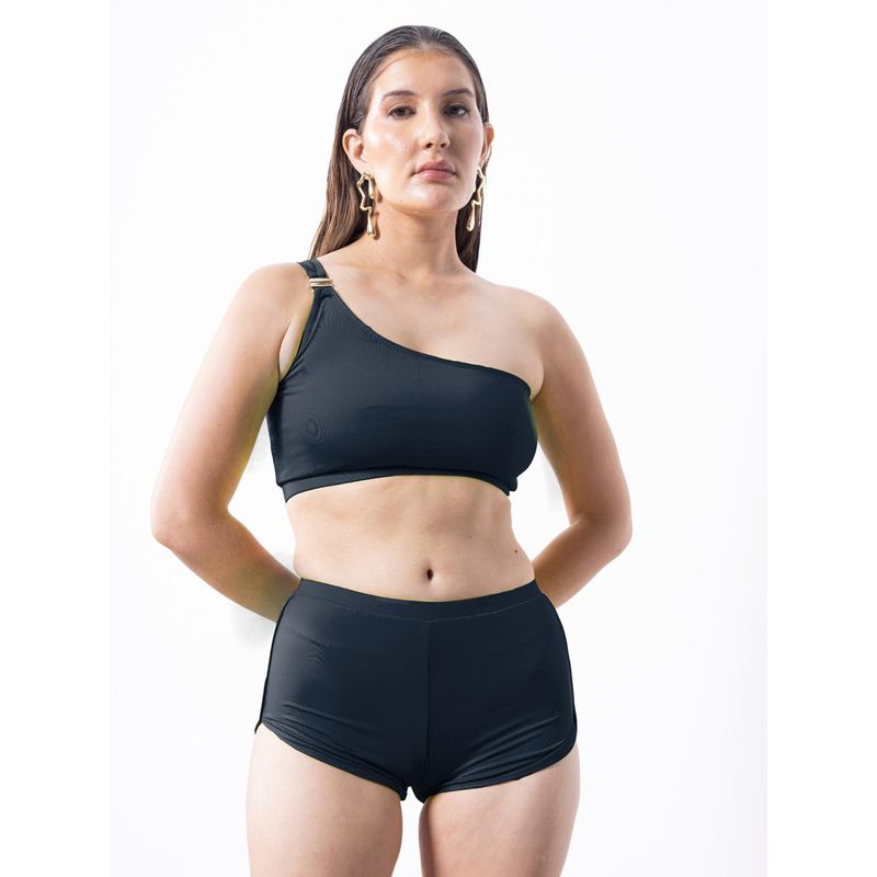 Erotissch Erotissch One-Shoulder Solid Bikini Set (S)