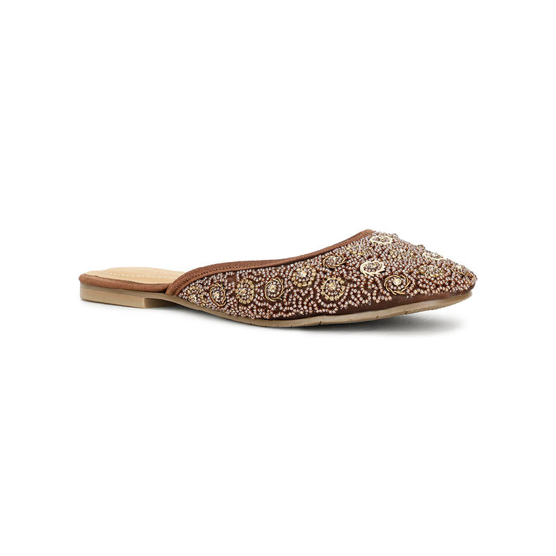 Marie Claire Women Slip-On Mules- Brown (UK 3)