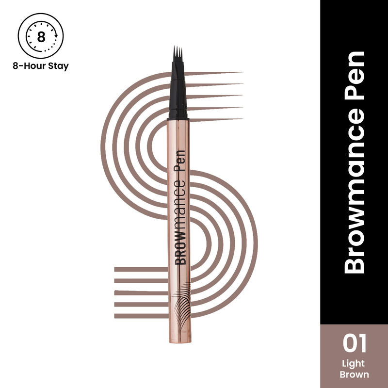 Swiss Beauty Browmance Pen Fills In Sparse Hair For 8-Hour Stay - 1 Light Brown