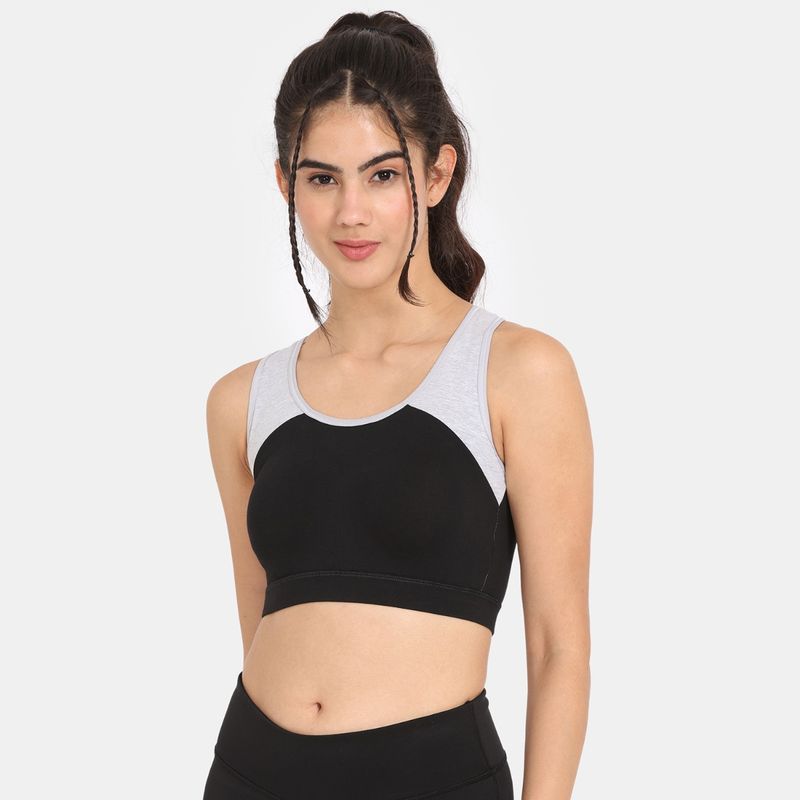 Zivame Slip On Sports Bra With Removable Padding - Tap Shoe (S)