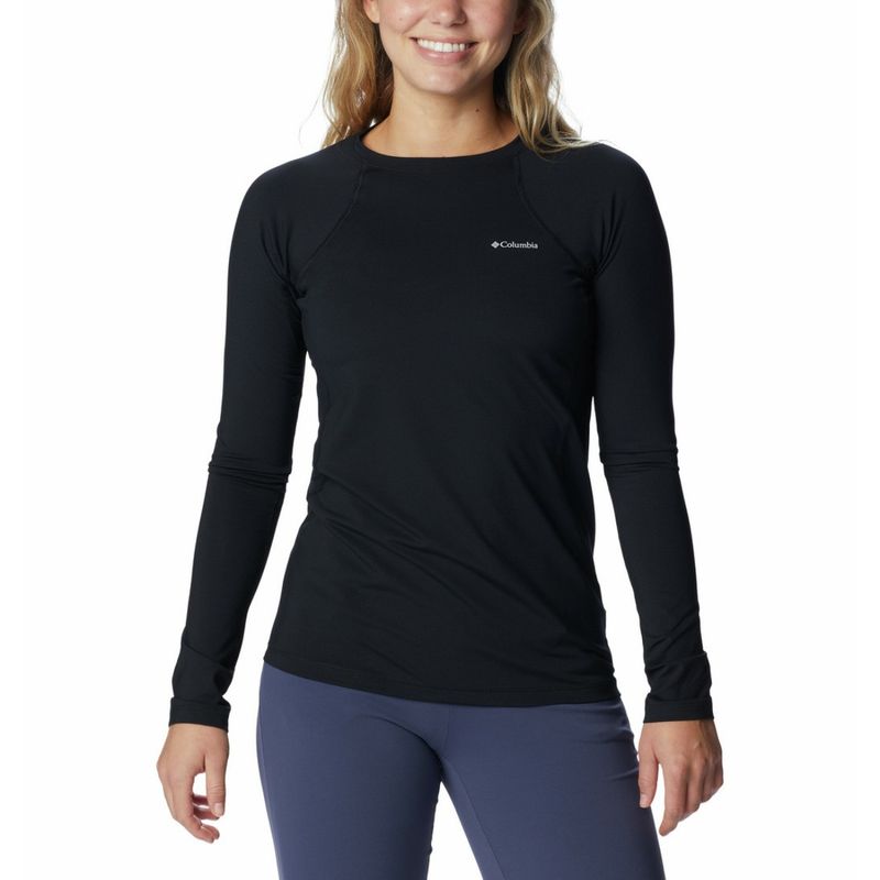 Columbia Womens Black Omni-Heat Reflective Midweight Stretch Long Sleeve Thermal Top (XL)