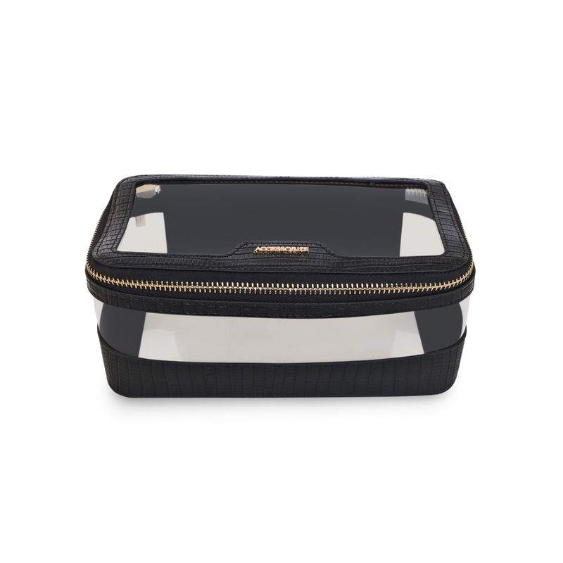 Accessorize London Womens Faux Leather Black Make Up Bag Buy