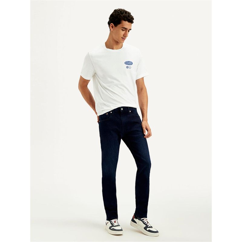 Levi's Mens 512 Dark-Blue Slim Skinny Fit Mid Rise Jeans (30)