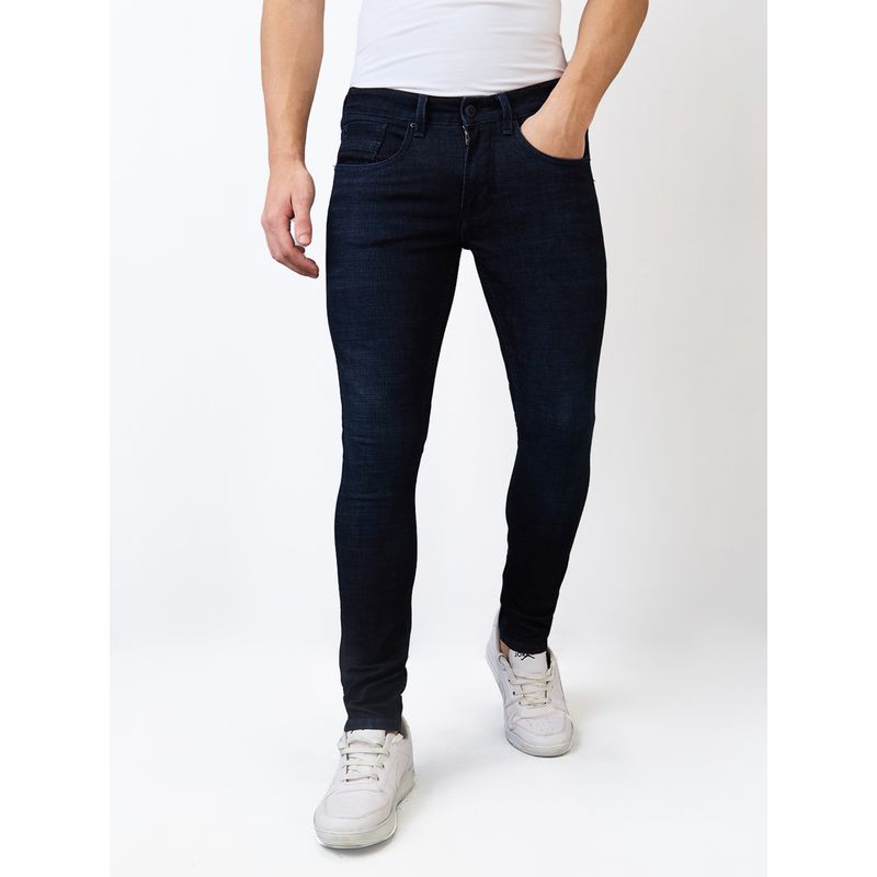 Spykar Men Blue Slim Fit Low Rise Cotton Casual Jeans (28)