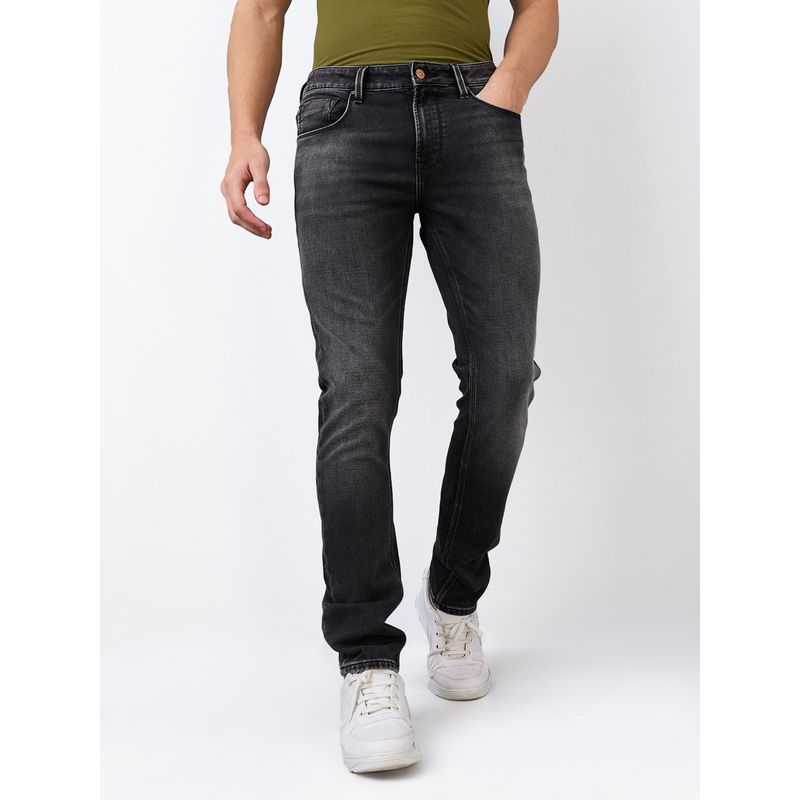 Spykar Men Grey Regular Fit Mid Rise Cotton Casual Jeans (30)