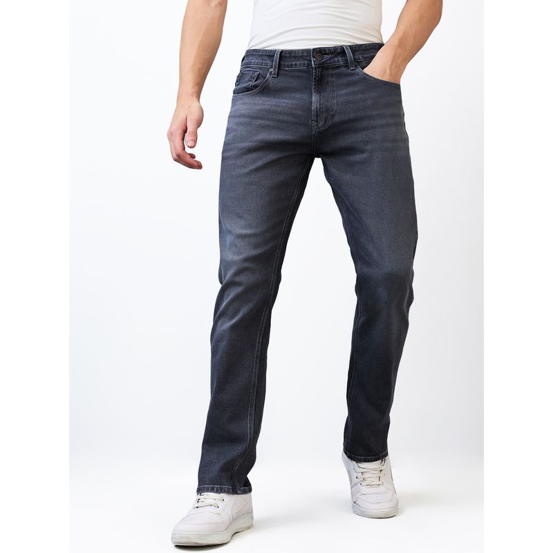 Spykar Men Grey Regular Fit Mid Rise Cotton Casual Jeans (38)