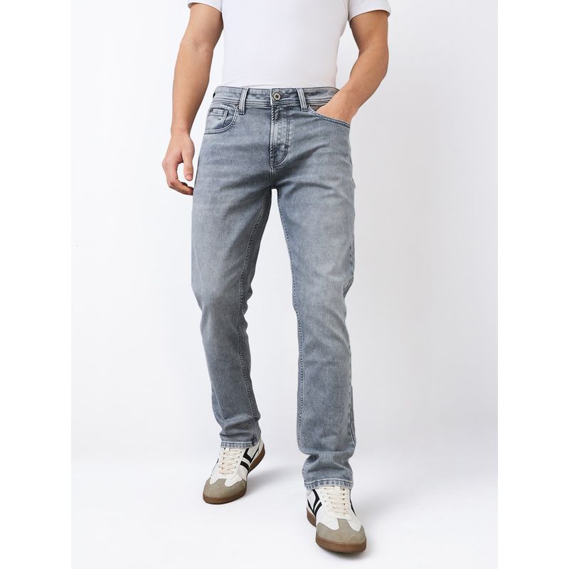 Spykar Men Regular Fit Mid Rise Cotton Casual Jeans (38)