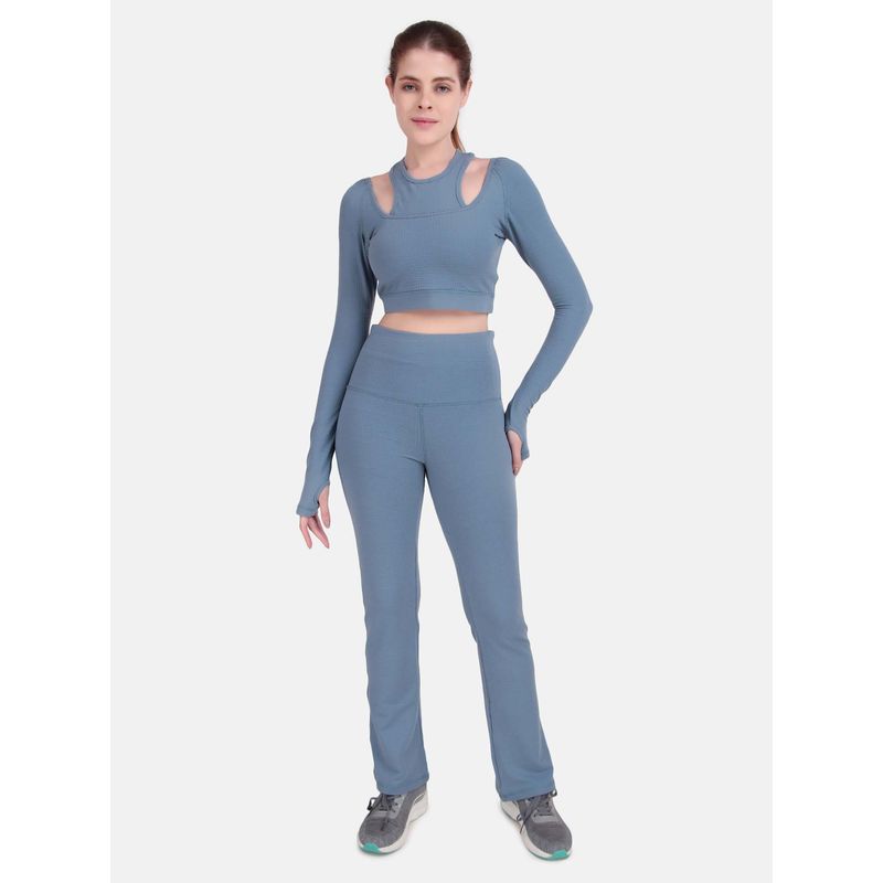 Wear Jukebox Power Move Cutout Top and Pant Women Blue Stone (S)