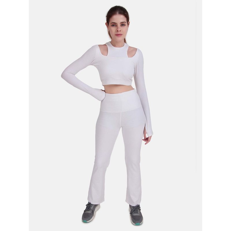 Wear Jukebox Power Move Cutout Top and Pant Women White (S)