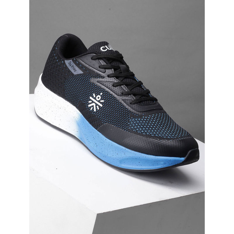 CULT Men Duplay Running Shoes-Black/Blue (UK 7)