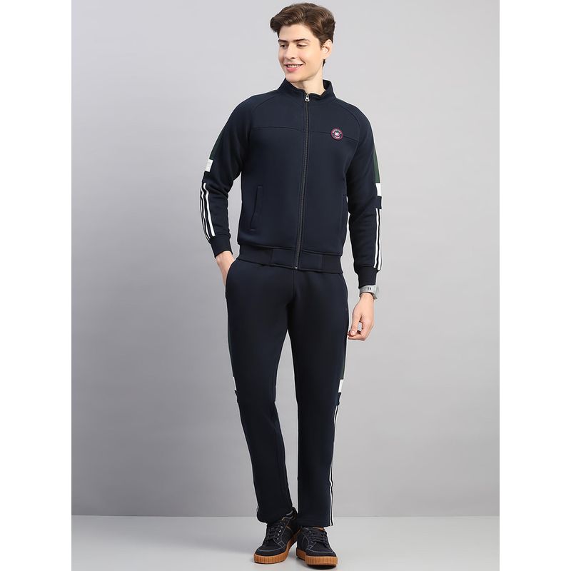 Monte Carlo Men'S Regular Fit Navy Blue Full Sleeve Jacket and Trackpant (M)