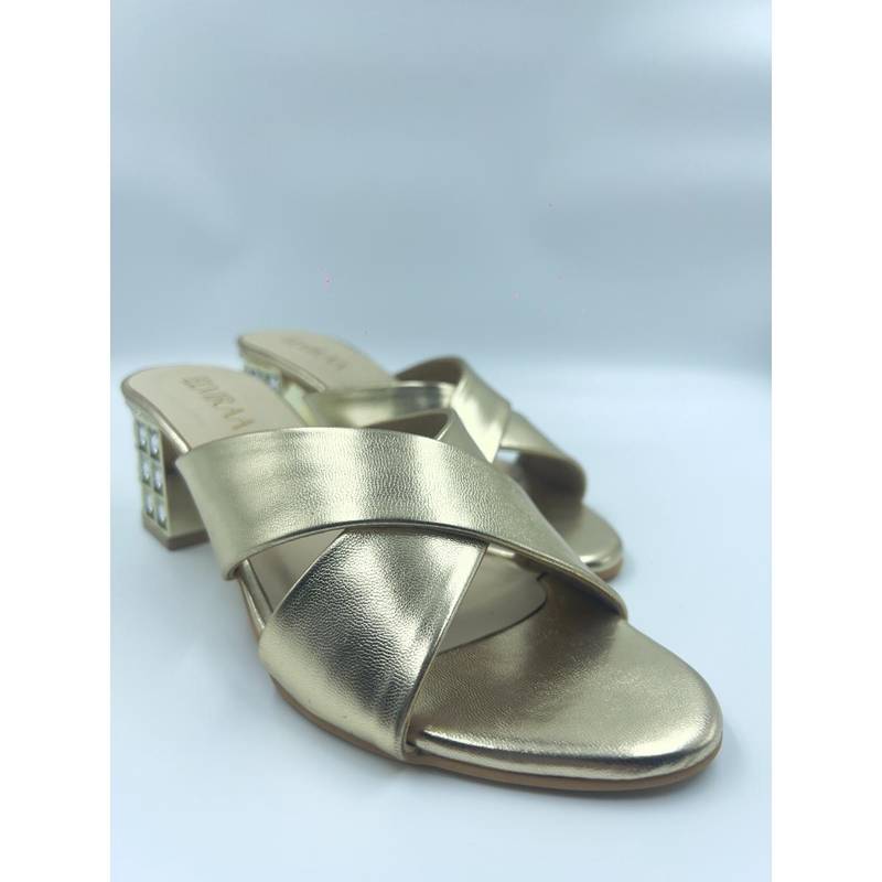 ELVIRAA Stone Heel X Strap - Gold (EURO 36)