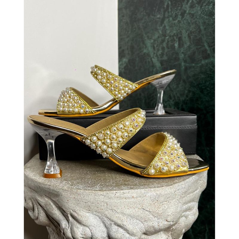 ELVIRAA Pearl Embroidered Sandal - Gold (EURO 36)