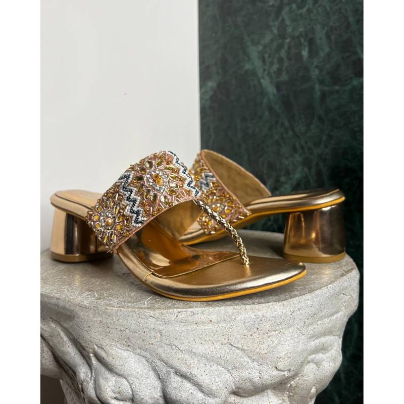 ELVIRAA Z Embroidered Heel - Rose Gold (EURO 36)