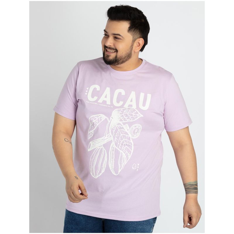 UNSIZED Purple Printed Mens Cotton T-Shirt (4)