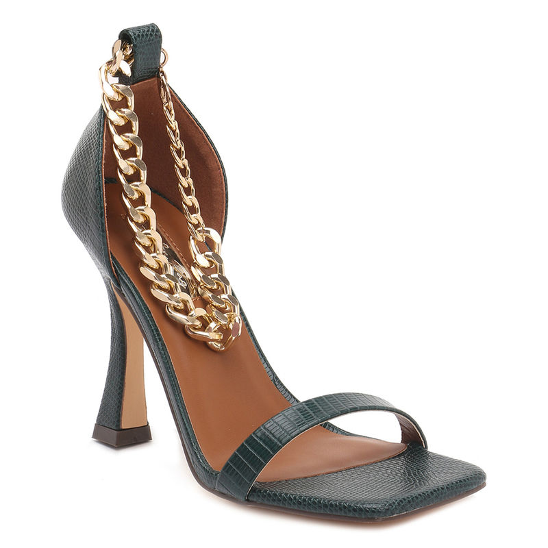 London Rag Textured Green Heels (EURO 41)