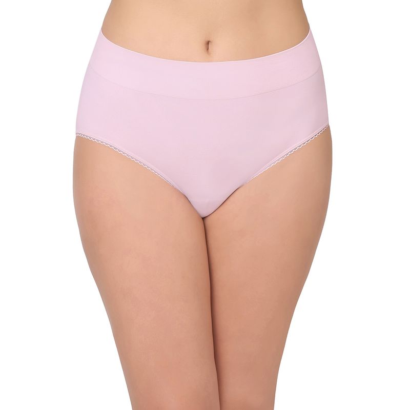 Wacoal Feeling Flexible Mid Waist Medium Coverage Solid Brief Panty Pink (M)