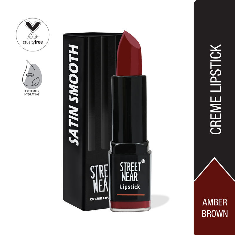 Street Wear Satin Smooth Lipstick - Amber Brown