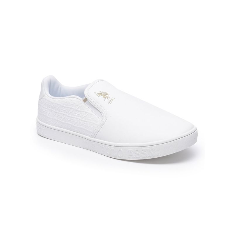 U.S. POLO ASSN. LYNE Men's Casual Solid-Plain Off White Slip On Casual Shoes (UK 7)
