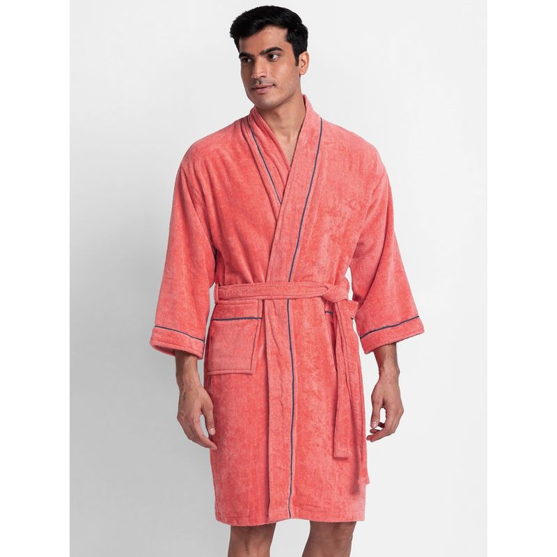 BIANCA Luxurious Ultra Soft Bath Robe -1pc (Cooltex) Solid-Coral (L)