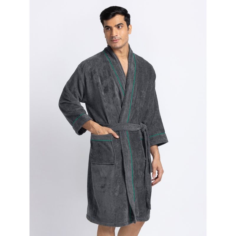 BIANCA Luxurious Ultra Soft Bath Robe -1pc (Cooltex) Solid-Grey (L)