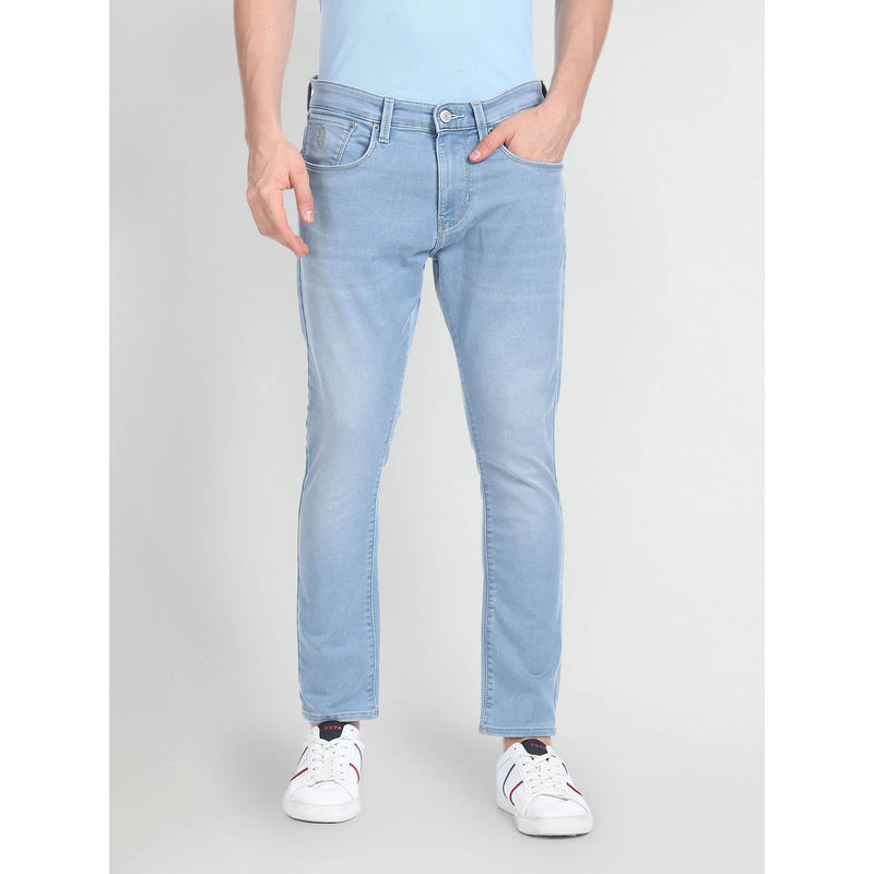 U.S. POLO ASSN. Stone Wash Henry Cropped Jeans (28)