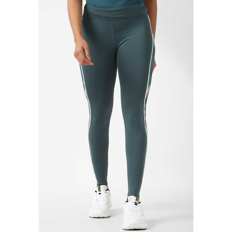 Reebok Womens Running AOP Tights Teal (XS)