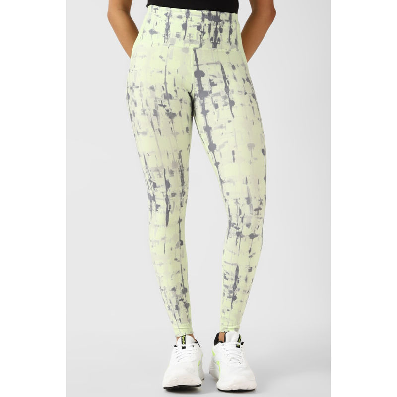 Reebok Womens Lux Perform Tights AOP Multi-Color (XS)